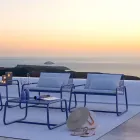 Fauteuil d'extérieur en métal avec coussin de luxe fabriqué en Italie - Karol Viadurini