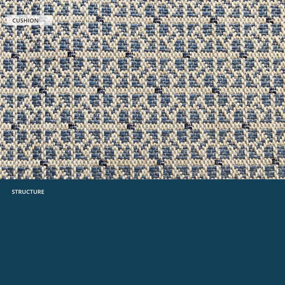 Fauteuil d'extérieur en métal avec coussin de luxe fabriqué en Italie - Karol Viadurini