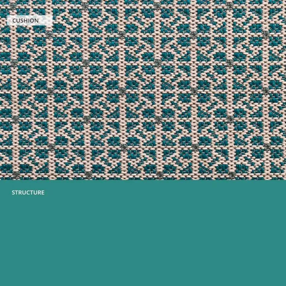 Fauteuil d'extérieur en métal avec coussin de luxe fabriqué en Italie - Karol Viadurini