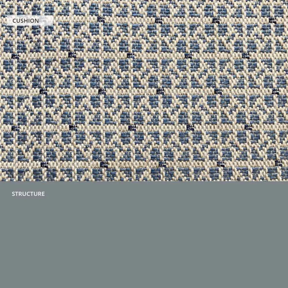 Fauteuil d'extérieur en métal avec coussin de luxe fabriqué en Italie - Karol Viadurini