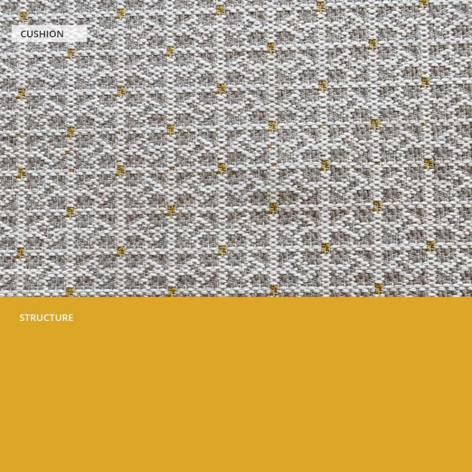 Fauteuil d'extérieur en métal avec coussin de luxe fabriqué en Italie - Karol Viadurini