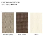 Fauteuil d'extérieur en polyéthylène avec coussin en tissu fabriqué en Italie - Belida Viadurini