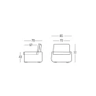 Fauteuil d'extérieur en polyéthylène avec coussin en tissu fabriqué en Italie - Belida Viadurini