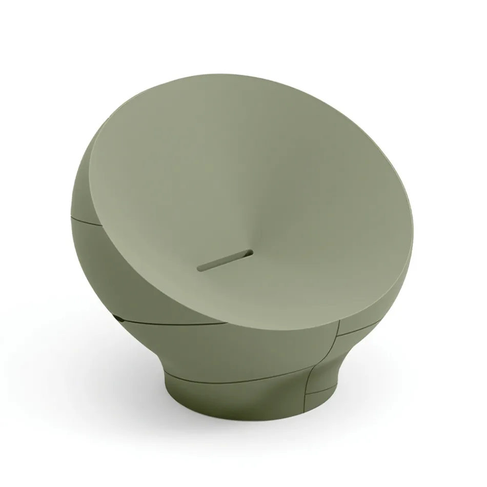 Fauteuil d'extérieur en polyéthylène disponible en plusieurs couleurs - Serviette Viadurini