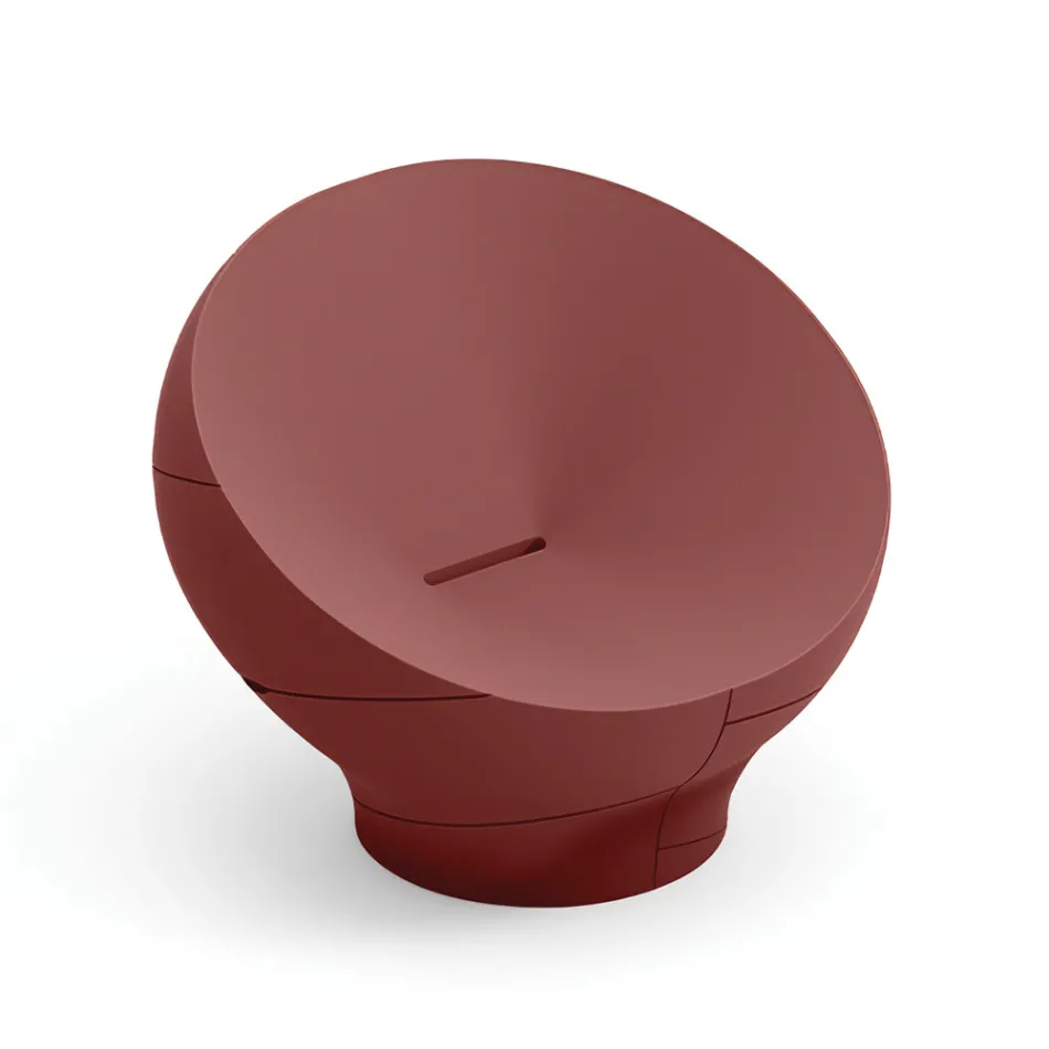 Fauteuil d'extérieur en polyéthylène disponible en plusieurs couleurs - Serviette Viadurini