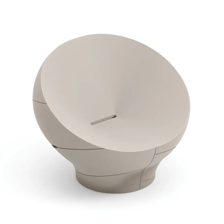 Fauteuil d'extérieur en polyéthylène disponible en plusieurs couleurs - Serviette Viadurini