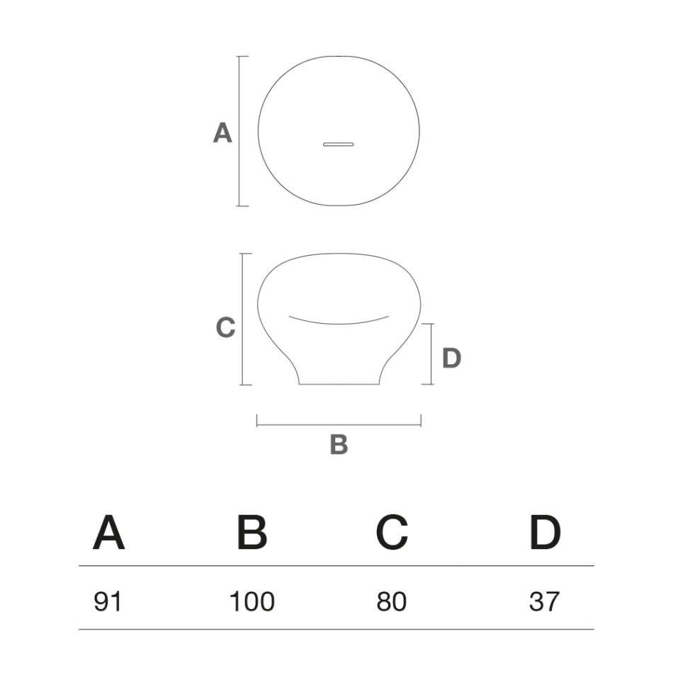 Fauteuil d'extérieur en polyéthylène disponible en plusieurs couleurs - Serviette Viadurini