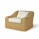 polyéthylène Fauteuil d&#39;extérieur tissé à la main design Cooper Viadurini