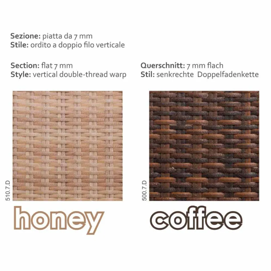 polyéthylène Fauteuil d&#39;extérieur tissé à la main design Cooper Viadurini