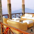 polyéthylène Fauteuil d&#39;extérieur tissé à la main design Cooper Viadurini