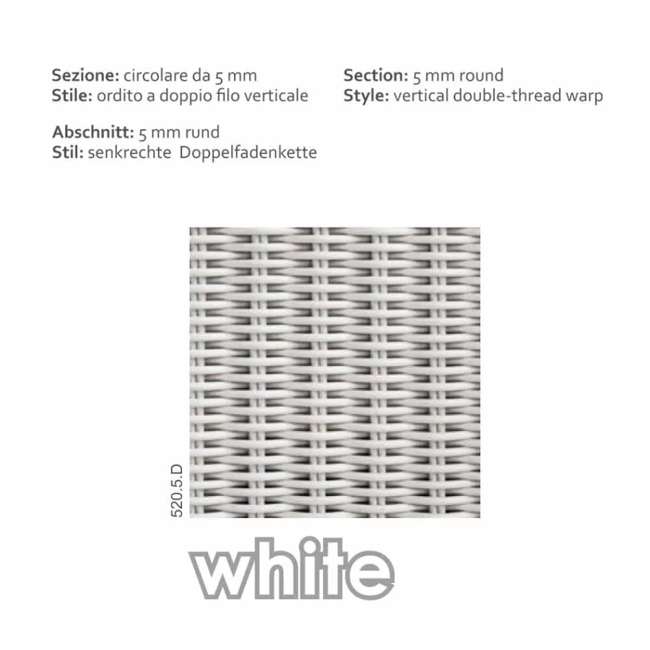 main Fauteuil en polyéthylène tissé extérieur Naomi Viadurini