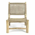 Fauteuil d'extérieur en branches de teck et fibre synthétique, 2 pièces - Tecno Viadurini