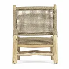 Fauteuil d'extérieur en branches de teck et fibre synthétique, 2 pièces - Tecno Viadurini