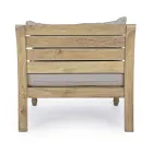 Fauteuil d'extérieur en teck avec coussins en tissu, Homemotion - Tatyana Viadurini