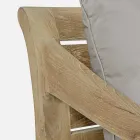 Fauteuil d'extérieur en teck avec coussins en tissu, Homemotion - Tatyana Viadurini