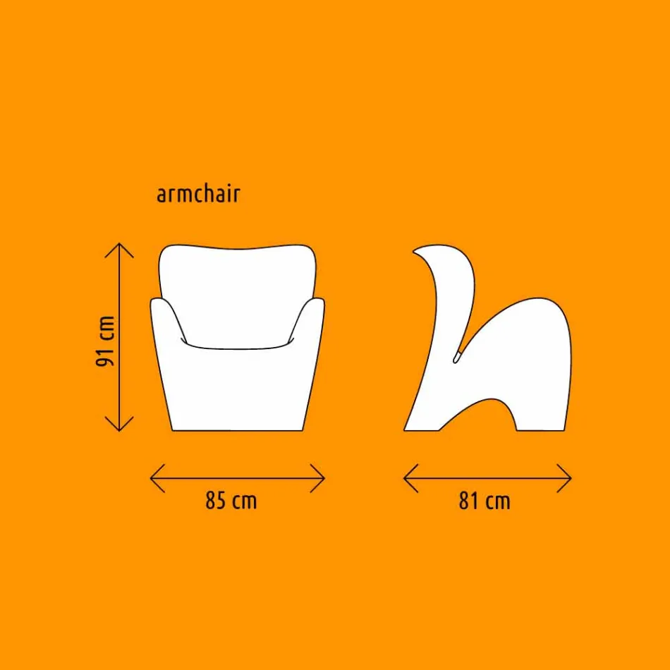 Fauteuil d'extérieur ou d'intérieur design en plastique coloré - Lily by Myyour Viadurini