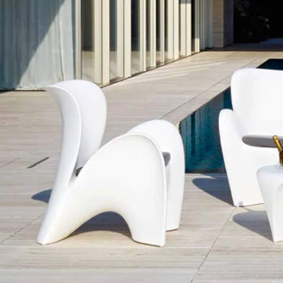Fauteuil d'extérieur ou d'intérieur design en plastique coloré - Lily by Myyour Viadurini