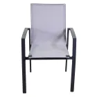 Fauteuil d'extérieur en aluminium et textilène - Map Viadurini