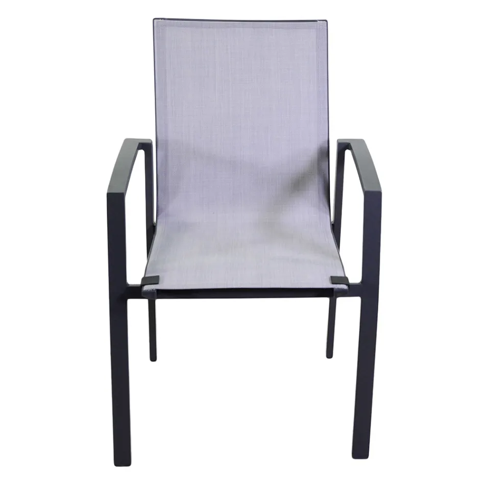 Fauteuil d'extérieur en aluminium et textilène - Map Viadurini