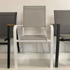Fauteuil d'extérieur en aluminium et textilène - Solar Viadurini