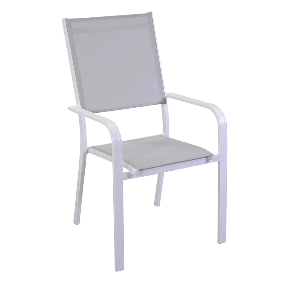 Fauteuil d'extérieur en aluminium et textilène - Solar Viadurini