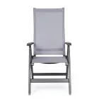 Fauteuil d'extérieur inclinable avec structure en aluminium, Homemotion - Ursula Viadurini