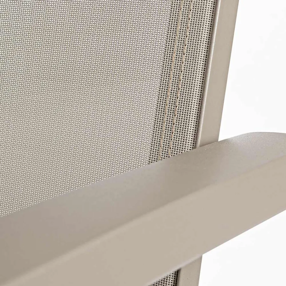 Fauteuil d'extérieur inclinable avec structure en aluminium, Homemotion - Ursula Viadurini