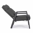 Fauteuil d'extérieur inclinable en tissu et aluminium, 2 pièces - Nathy Viadurini