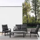 Fauteuil d'extérieur inclinable en tissu et aluminium, 2 pièces - Nathy Viadurini