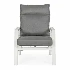 Fauteuil d'extérieur inclinable en tissu et aluminium, 2 pièces - Nathy Viadurini
