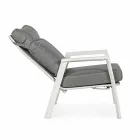 Fauteuil d'extérieur inclinable en tissu et aluminium, 2 pièces - Nathy Viadurini