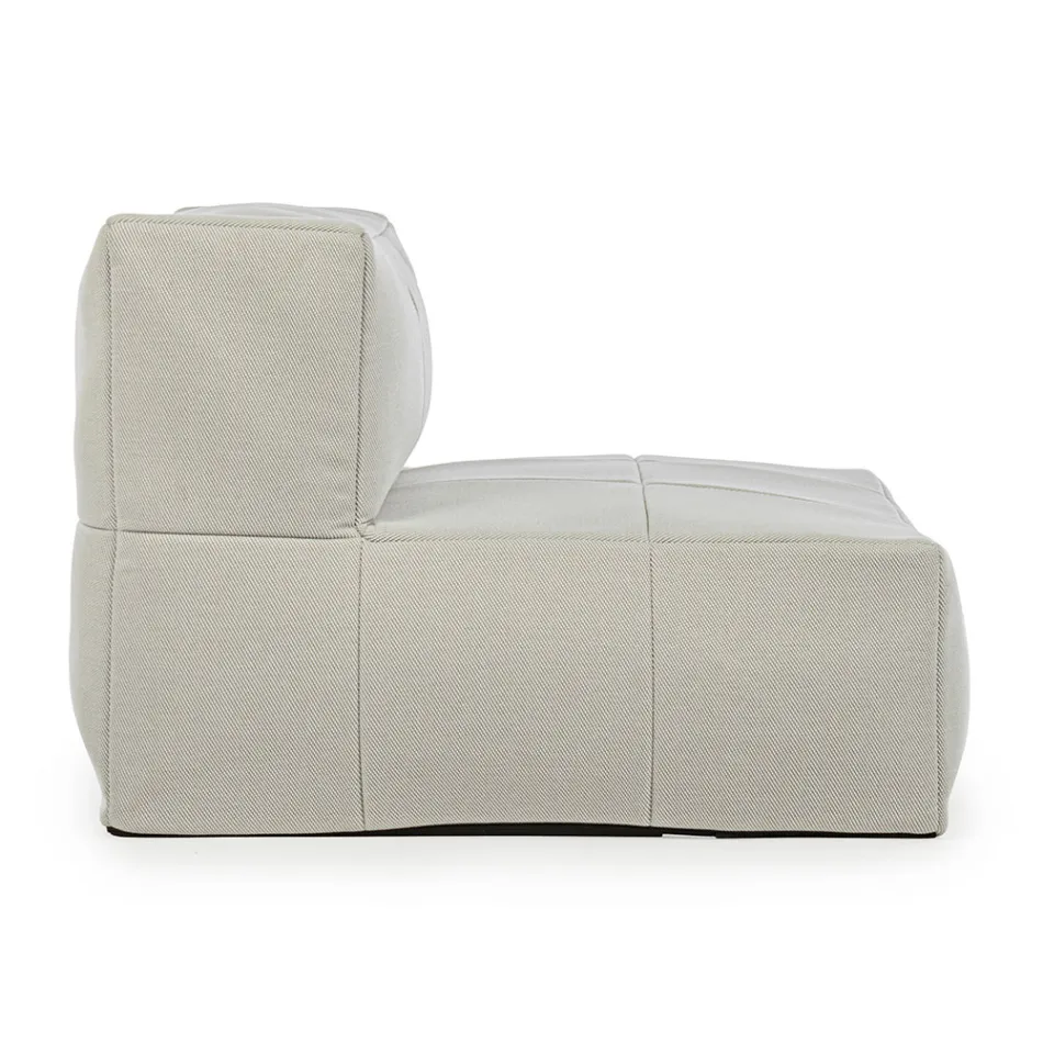 Fauteuil d'extérieur recouvert de tissu amovible, Homemotion - Lydia Viadurini