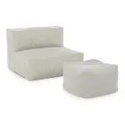 Fauteuil d'extérieur recouvert de tissu amovible, Homemotion - Lydia Viadurini