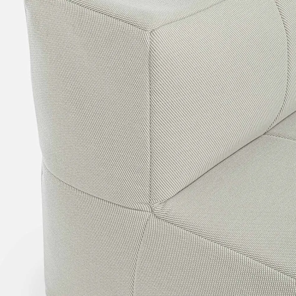 Fauteuil d'extérieur recouvert de tissu amovible, Homemotion - Lydia Viadurini
