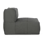 Fauteuil d'extérieur recouvert de tissu amovible, Homemotion - Lydia Viadurini