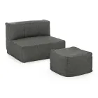 Fauteuil d'extérieur recouvert de tissu amovible, Homemotion - Lydia Viadurini