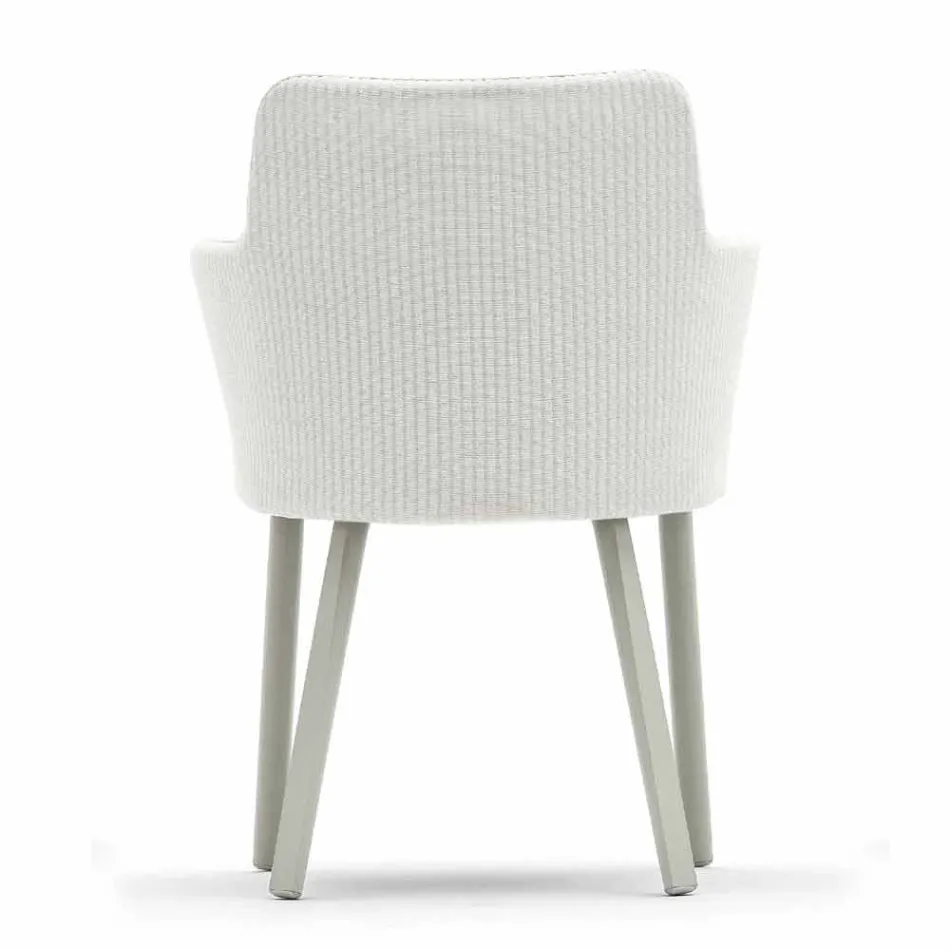 Fauteuil d'extérieur design Varaschin Emma en aluminium et tissu Viadurini