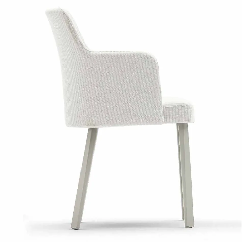 Fauteuil d'extérieur design Varaschin Emma en aluminium et tissu Viadurini