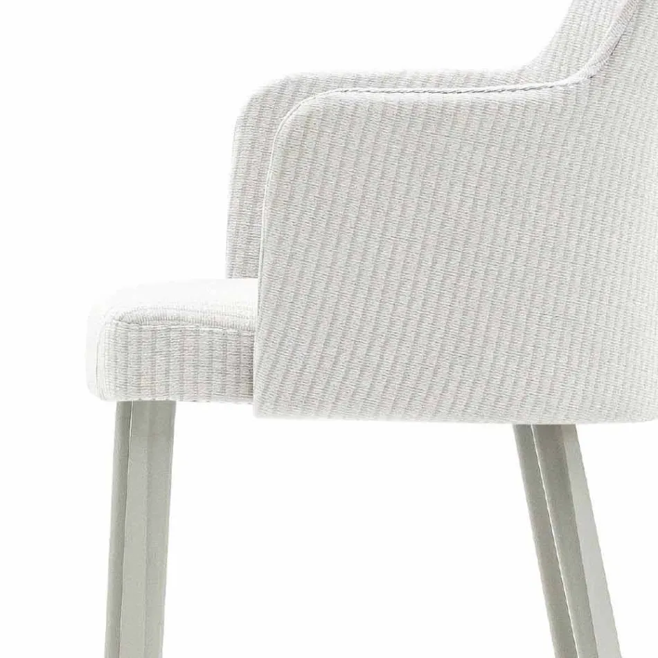 Fauteuil d'extérieur design Varaschin Emma en aluminium et tissu Viadurini