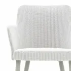 Fauteuil d'extérieur design Varaschin Emma en aluminium et tissu Viadurini