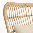 Fauteuil de jardin avec repose-pieds et tissage de fibres synthétiques - Matter Viadurini