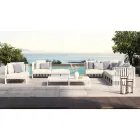 Fauteuil de jardin avec assise en tissu et structure en aluminium Made in Italy - Juliediv Viadurini