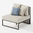Fauteuil de jardin avec assise en tissu et structure en aluminium Made in Italy - Juliediv Viadurini