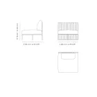 Fauteuil de jardin avec assise en tissu et structure en aluminium Made in Italy - Juliediv Viadurini