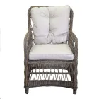 Chaise de jardin avec structure en aluminium recouverte de polyrotin - Puntina Viadurini