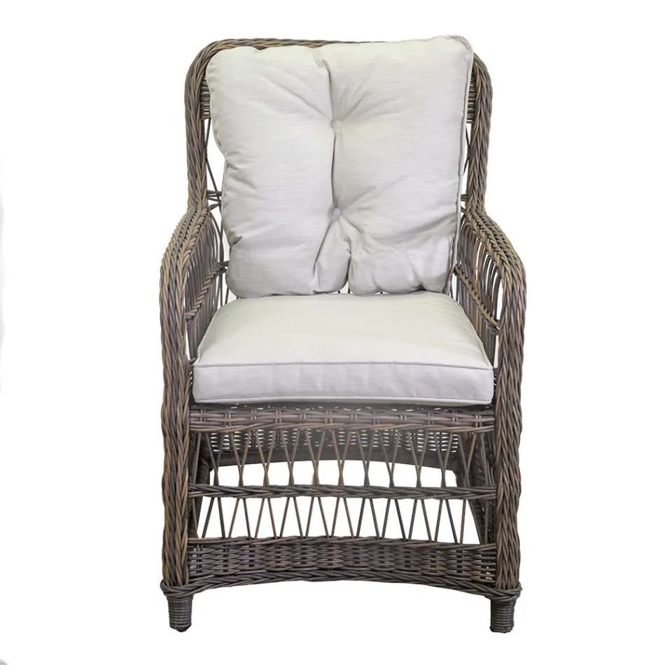 Chaise de jardin avec structure en aluminium recouverte de polyrotin - Puntina Viadurini