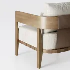 Chaise de jardin avec structure en bois de teck fabriquée en Italie - Briga Viadurini