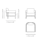 Chaise de jardin avec structure en bois de teck fabriquée en Italie - Briga Viadurini