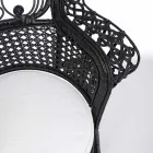 Fauteuil de jardin extérieur design de luxe en rotin noir - Serafino Viadurini