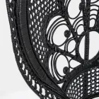 Fauteuil de jardin extérieur design de luxe en rotin noir - Serafino Viadurini